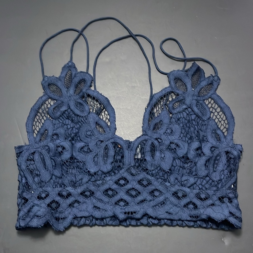 Free People One Adella Navy Bra - Size S - Picture 6 of 7